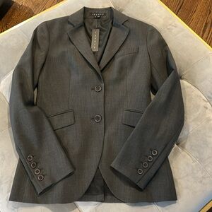 NWT Theory Rex V Suit Blazer Jacket Charcoal Size 0